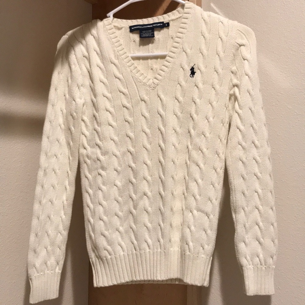 Ralph Lauren Cream Cable Knit Sweater